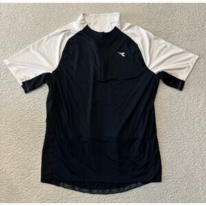 Diadora Womens 1/4 Zip Short Sleeve Cycling Jersey Size XL